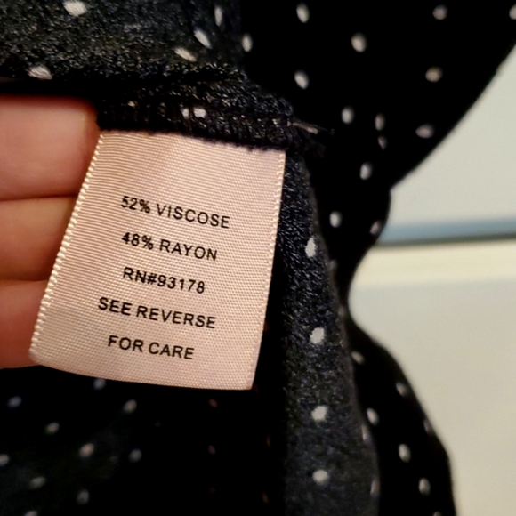 Philosophy Black and White Polka Dot  Button Down Collar Dress - Picture 12 of 16